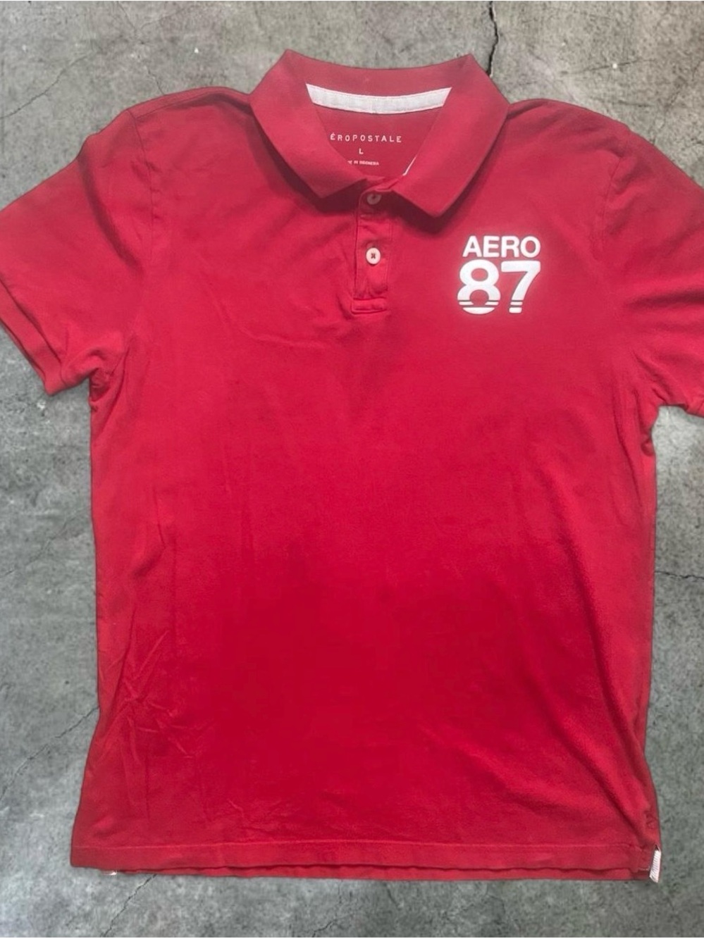 Aeropostale Red Polo Shirt -
Size L